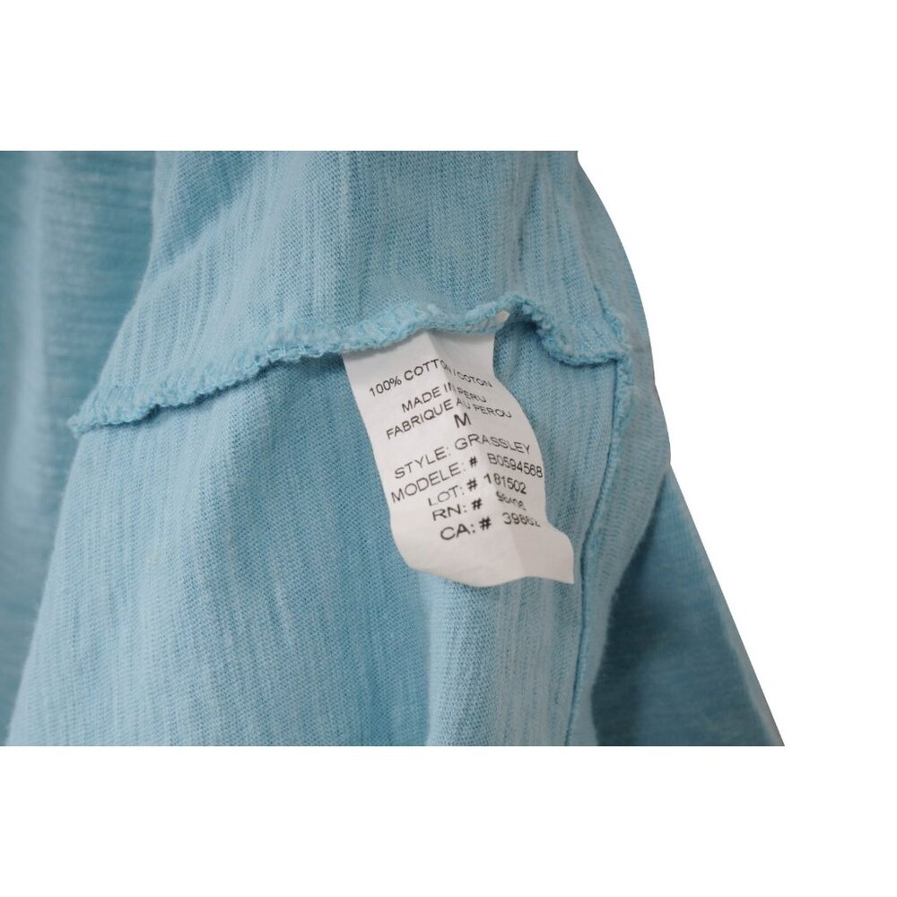 Theory Men Polo Medium Light Sky Blue Four Button 100% Cotton Short Sleeve Shirt - Picture 7 of 7